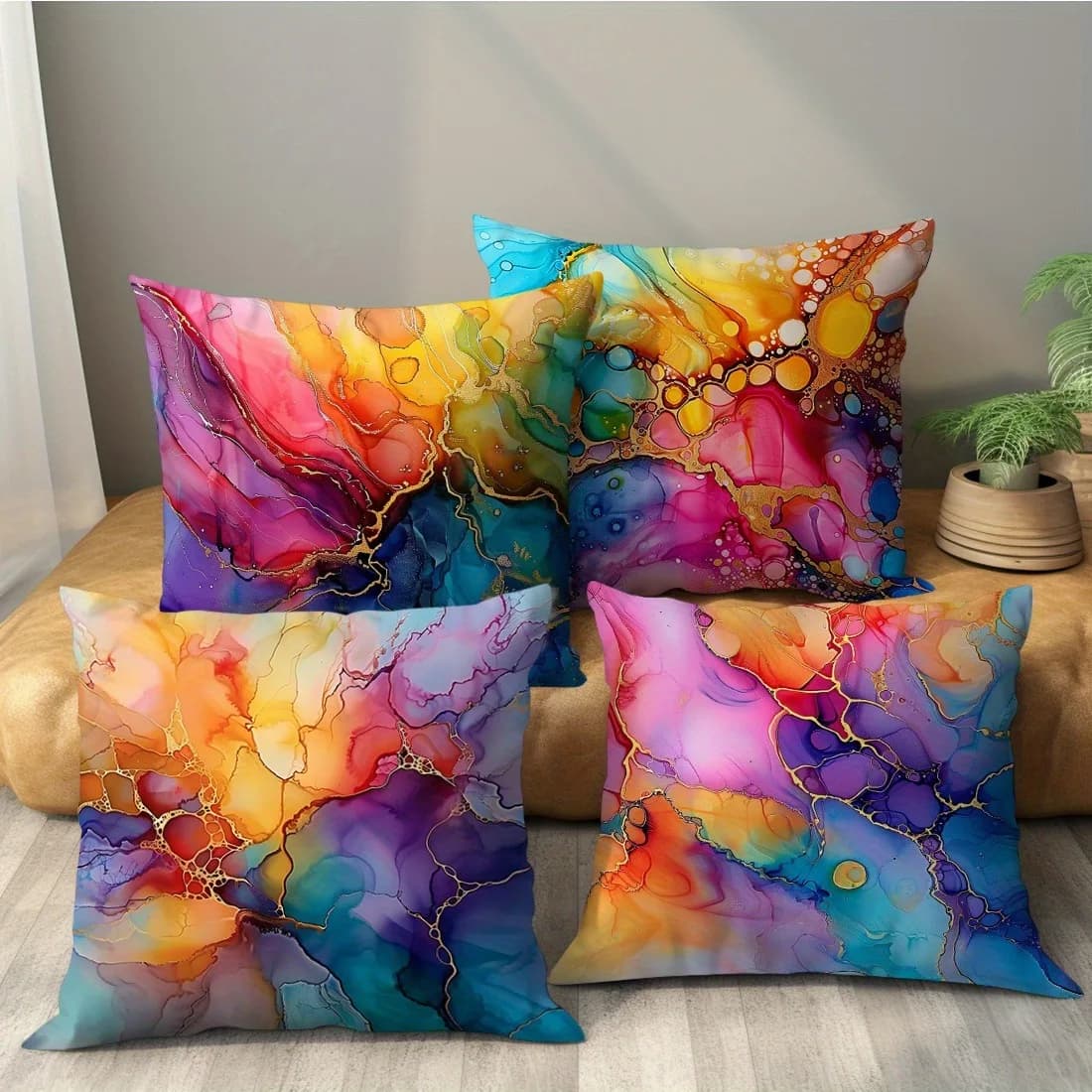 Fodera per cuscino decorativa con arte geometrica Materiale in poliestere super morbido Soggiorno Divano posteriore per auto Decorazione per la casa