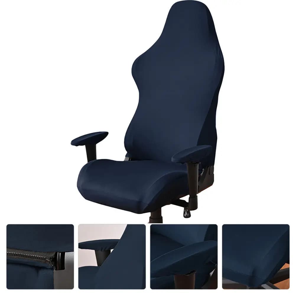 1Set Elastic Stretch Gaming Chair Cover Set for Computer Office Study Room Net Bar Includes Back Seat Armrest Protectors