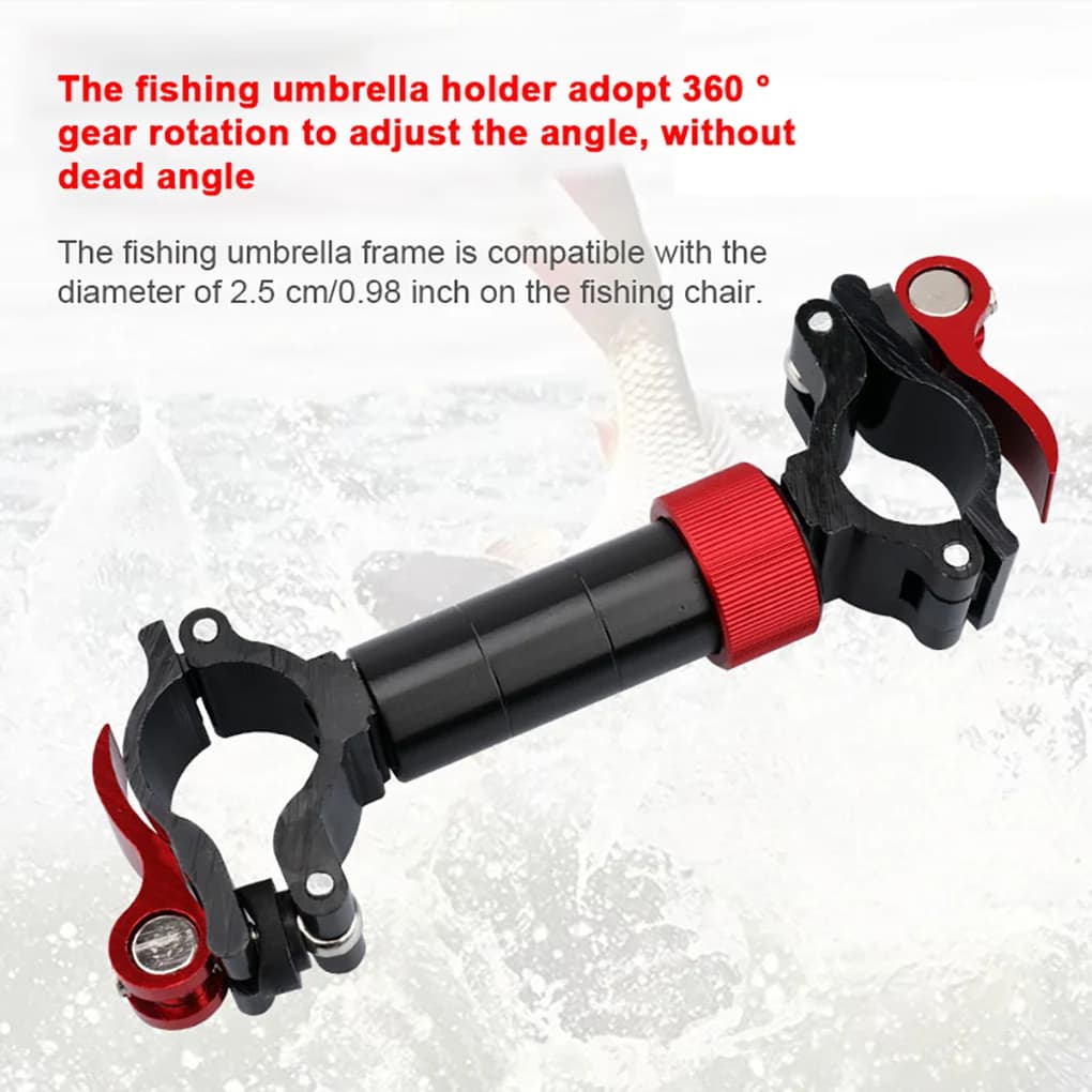 Supporto per ombrellone per sedia da pesca Supporto per supporto regolabile girevole in lega di alluminio Attrezzatura per il supporto del pesce per barche all'aperto