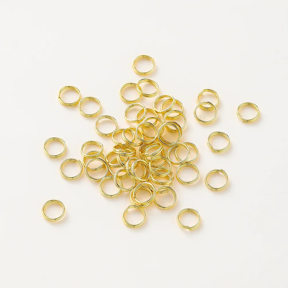 30pcs 18K Plated Double Loops Split Jump Rings 4/5/6/8mm Split Ring Connectors for DIY Necklace Bracelet Earring Jewelry Crafts