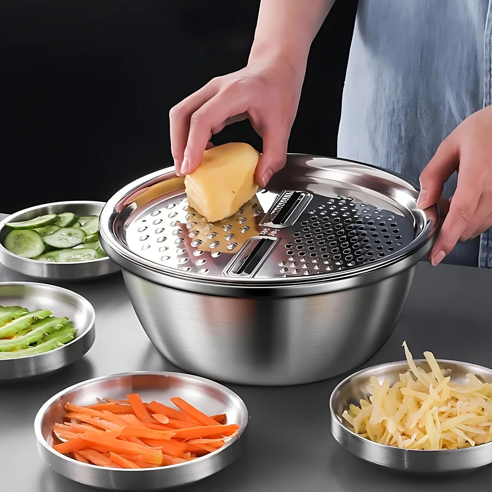 1 set Cooking Accessories, Compatible with Most Rectangular & Round Air Fryers, for Roasting Fries, Chicken, Meats