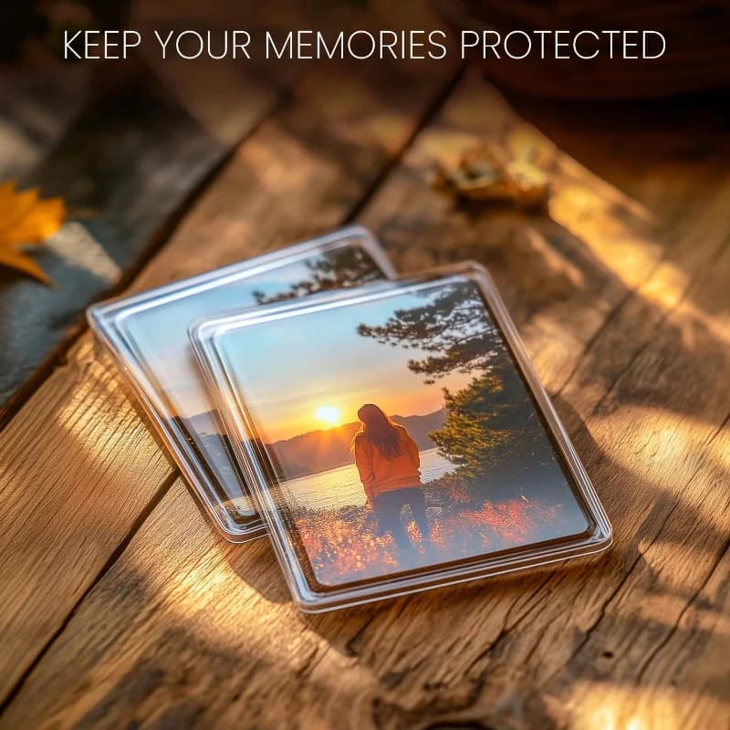 10/12/20/40/50/60 Pcs Mini Blank Photo Frames Insert Fridge Magnets Magnetic Refrigerator Picture Frames