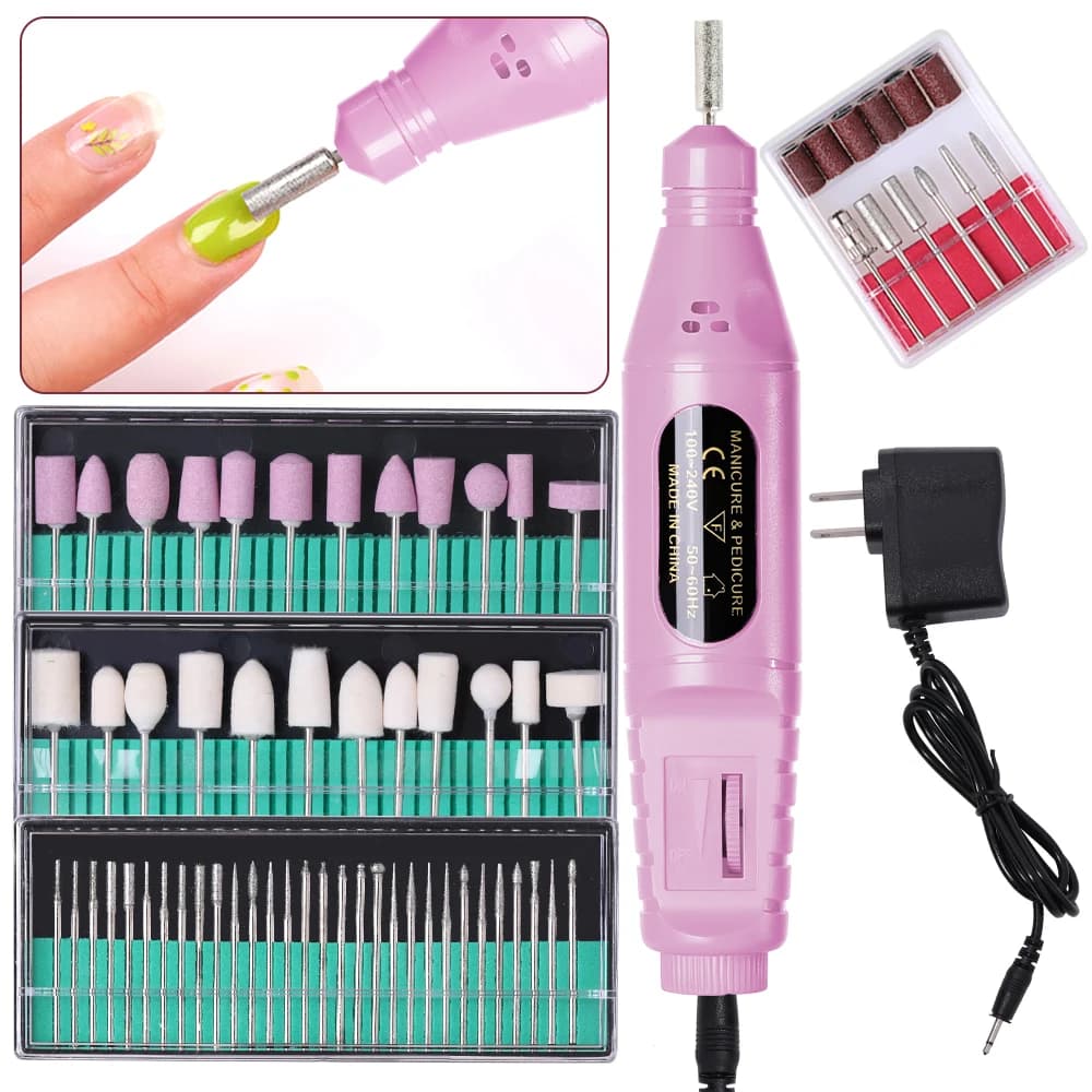Kit Trapano Elettrico per Unghie 6 in 1, Lucidatore Portatile per Manicure, Lima per Unghie, Attrezzatura Professionale per Unghie, Strumento a Penna