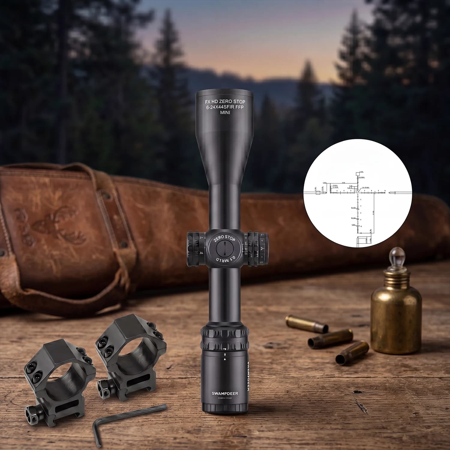 SWAMPDEER FX HD 6-24x FFP Bdc Hunting Riflescope Tactical Telescopic Sight For Shooting Competition Ar15 Optic Accessories