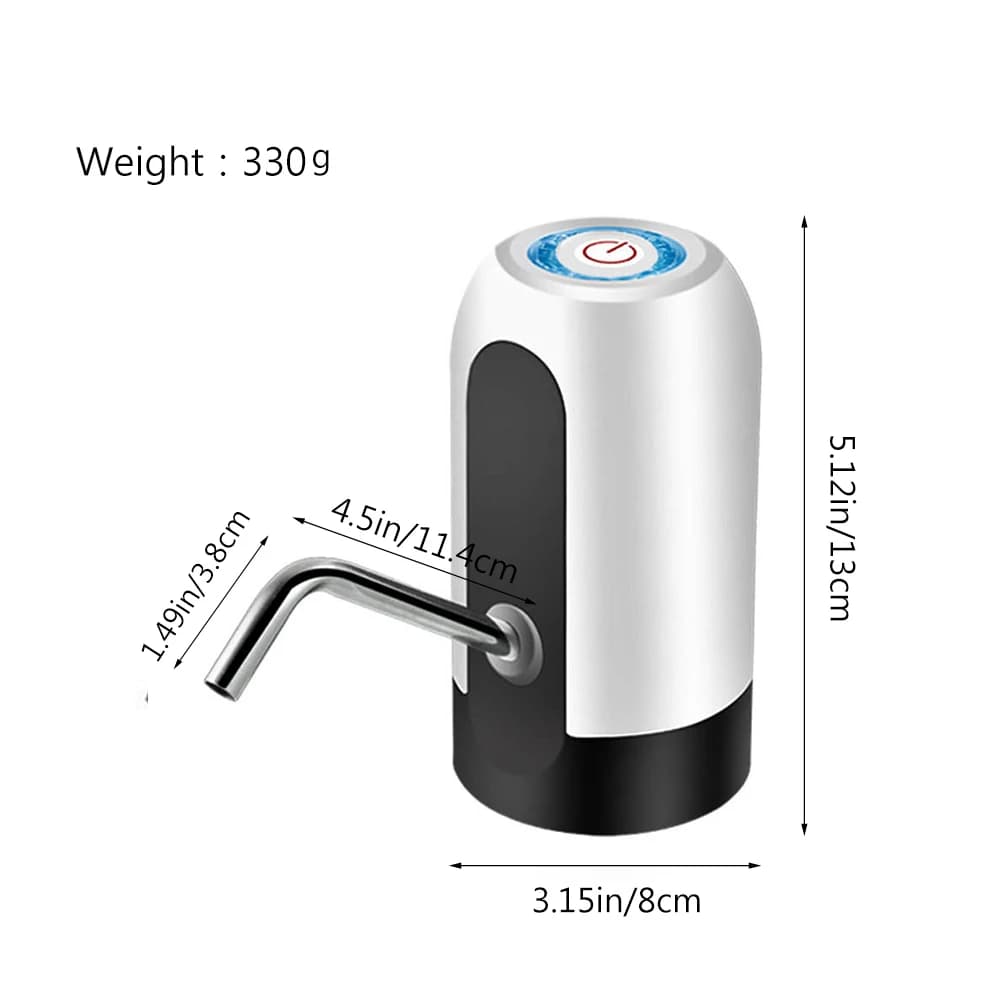 USB Portable Drinking Water dispenser Universal water bottle pump with USB charging for bottles and water jugs