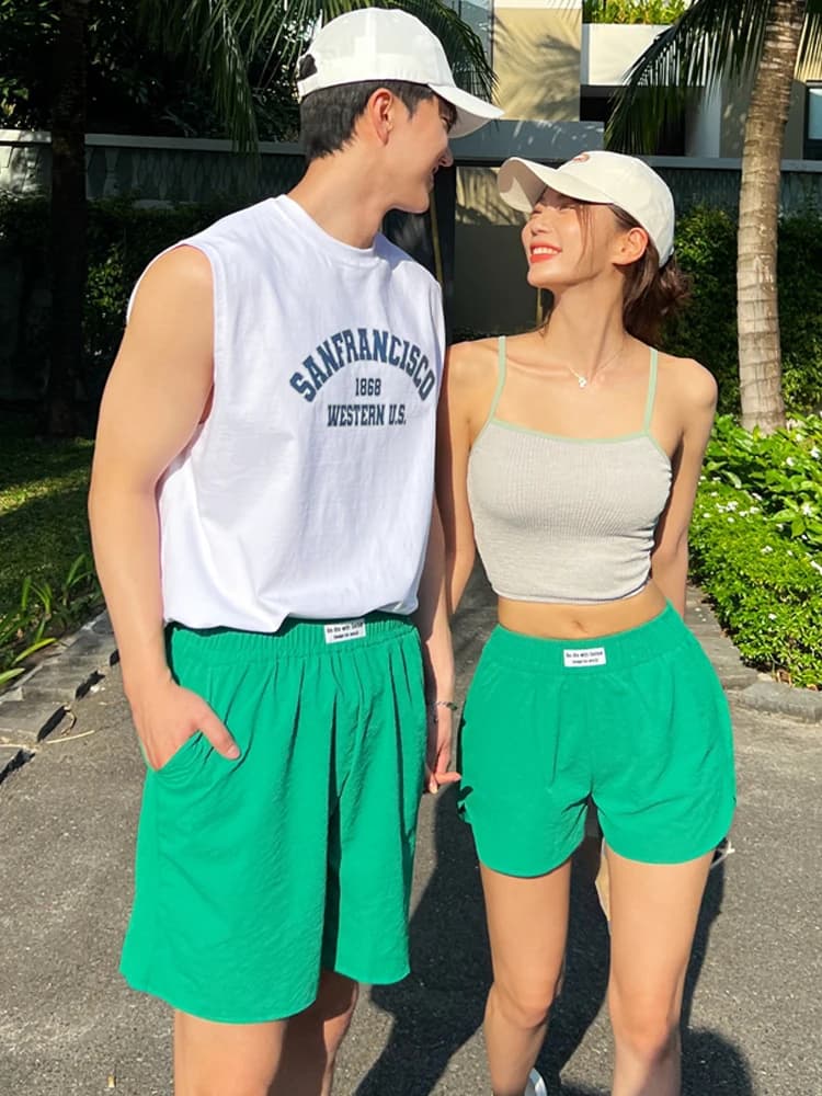 Retro High-Waist Bikini Couples Swimsuits for Men And Women Ideal for Surfing And Snorkeling Slimming And Thermal Bathing