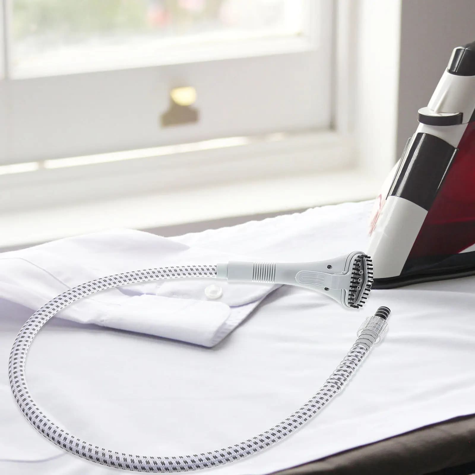 Tubo Universale di Ricambio per Vaporizzatore di Vestiti, Tubo in Plastica con Spazzola per Stiratura a Vapore Efficiente e Cura dei Capi
