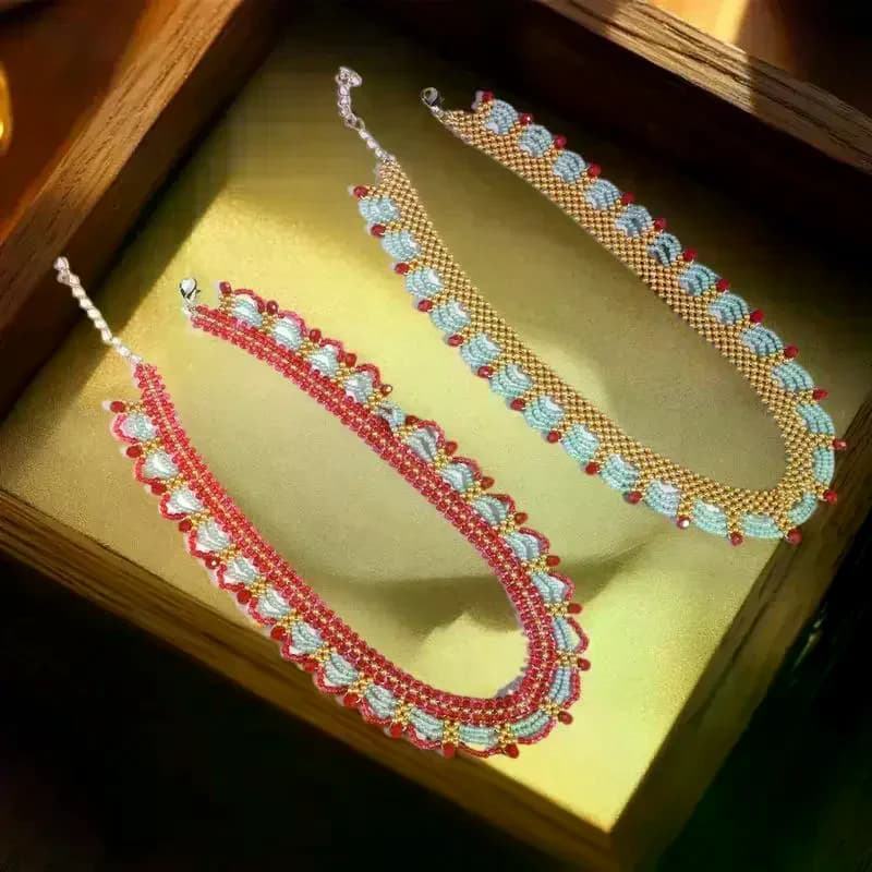 Collana di perline in stile cinese antico Accessori Hanfu Regalo di gioielli decorativi con gonna a faccia di cavallo in stile etnico