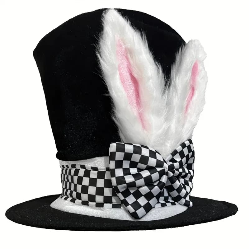 Cappello Magico per Decorazione Festa di Pasqua, Costume da Coniglio per Adulti, Cappello in Velluto Nero per Carnevale