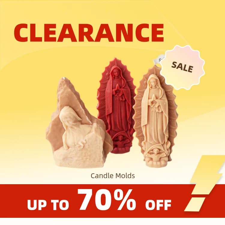 Silicone Mould for Candles Shaped Virgin Mary with Veil, for Creating Resin, Gesso, Clay, Aromatherapy and Home Decorations
