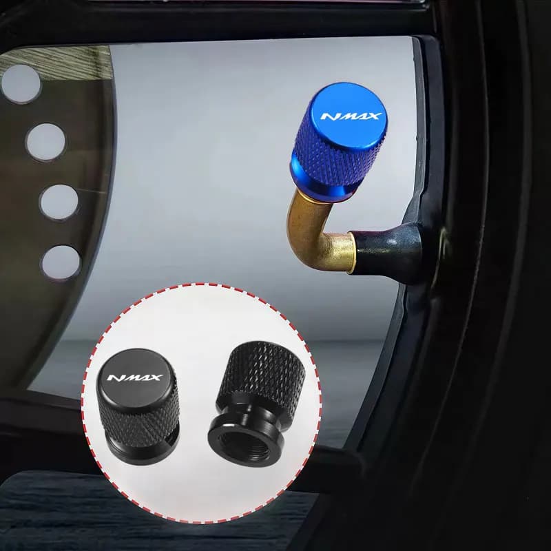 2 Pcs Motorcycle Accessories For YAMAHA Nmax N-max 125 155 2017 2018 2019 2020- 2023 Metal Tire Valve Air Port Stem Cover Caps