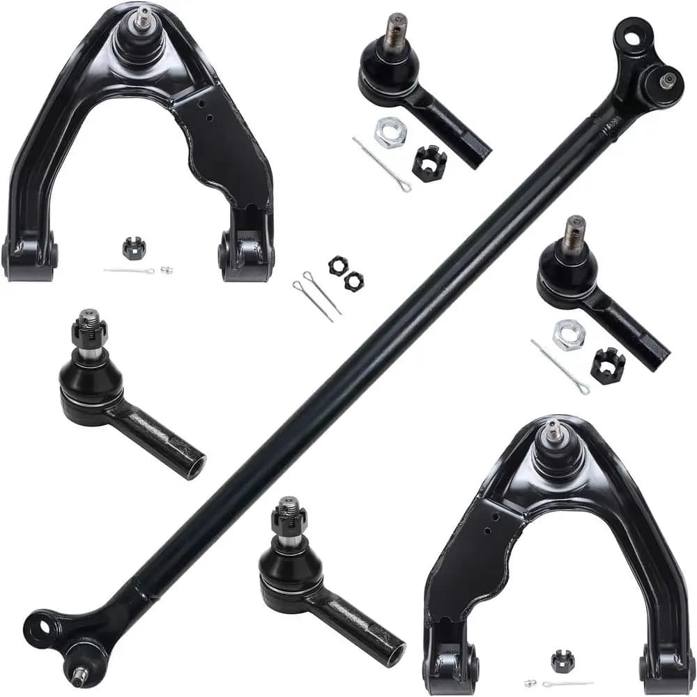 Kit Bracci di Controllo Anteriori 7 Pezzi per Nissan Xterra 2000-2004, 2 Bracci Superiori con Giunti Sferici, 4 Tiranti, Sostituzione Tirante Centrale