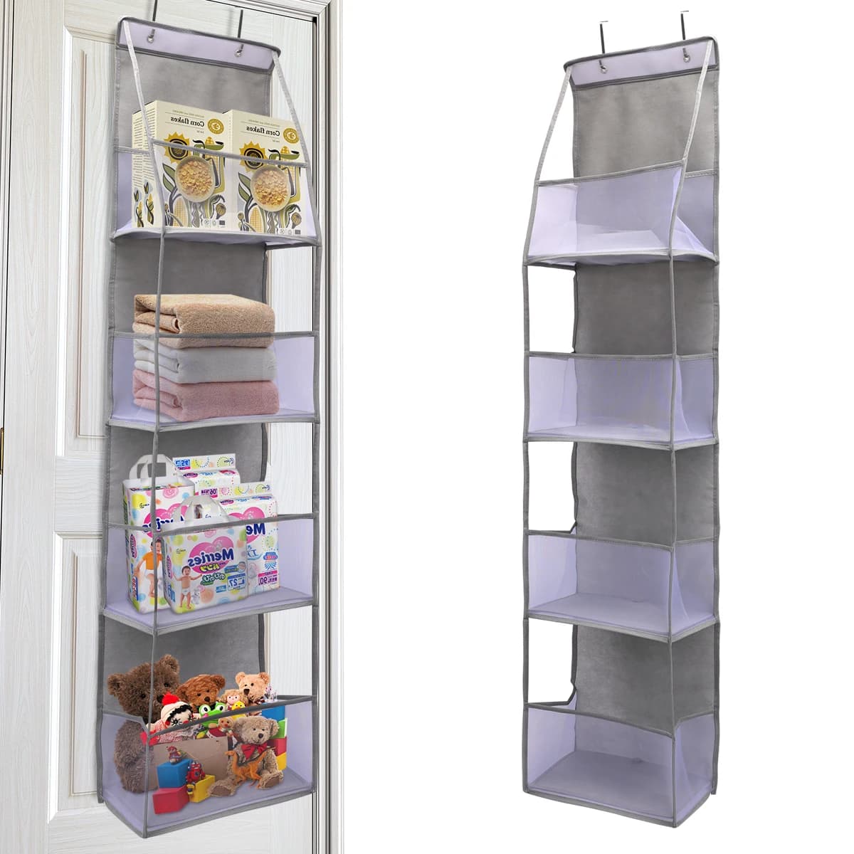 1pc 4/6 Strati Sopra La Porta Appeso Organizzatore Cosmetici Appeso A Parete di Stoccaggio Organizzarerfor Nursery Bagno Armadio Camera Da Letto Dormitorio