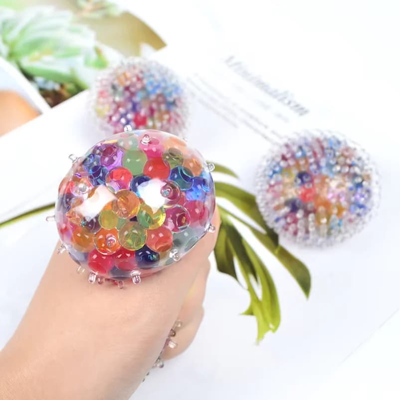 No Net Burr Release Colorful Bead Ball Massage Stress Relief Ball Pinch Music Adult Squeeze Squish Stress Kneading Toys