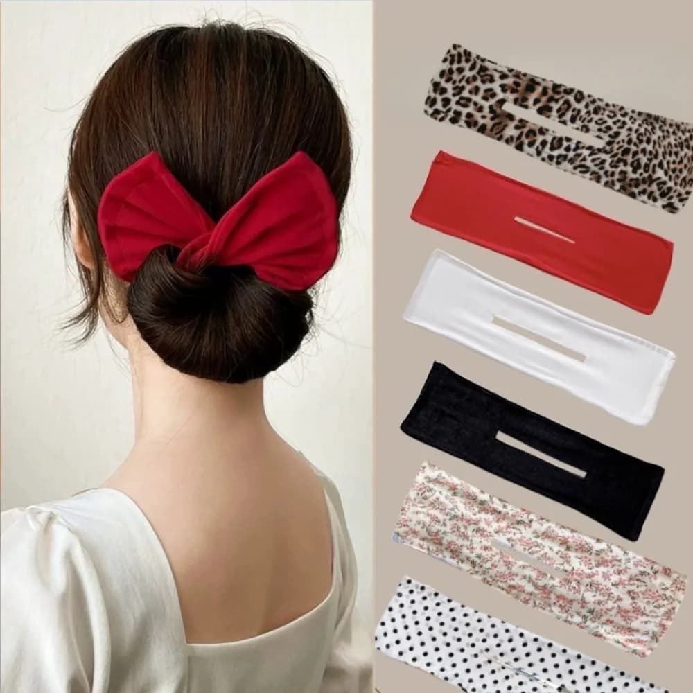 Women's Bow-shaped Hairpin Device Sweet and Lovely Hairpin Fast Hair Bun Hair Styling Tools Braid Hair Accessories
