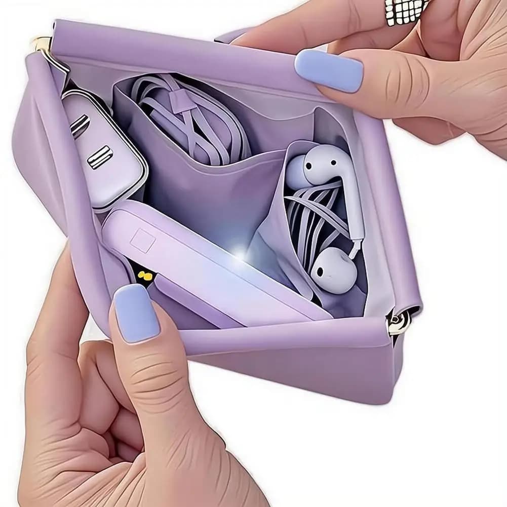 Borsa Portamonete Automatica Chiusa 11-13cm, Organizer Multistrato per Rossetti e Trucchi, Portatile, Portamonete e Porta Rossetti