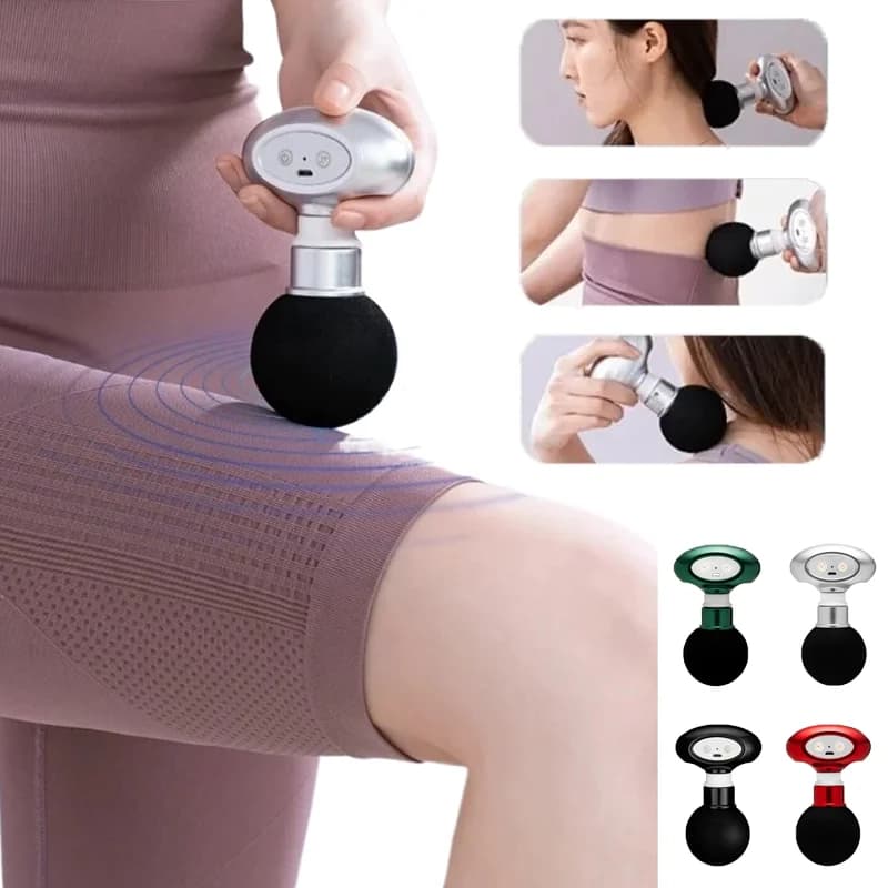 Mini portable wireless portable massager, six-tier adjustment, deep massage, muscle relaxation, fitness, ball game, running