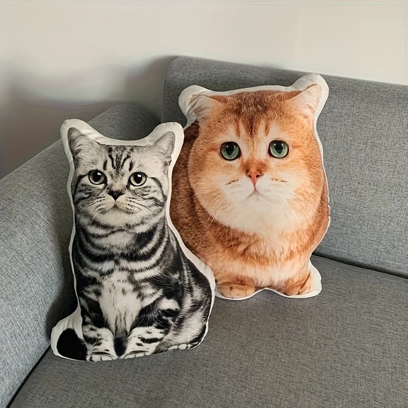 1 cuscino commemorativo personalizzato bifacciale per animali domestici con foto di qualsiasi gatto, cane, coniglio, cavallo e tutti gli altri animali.