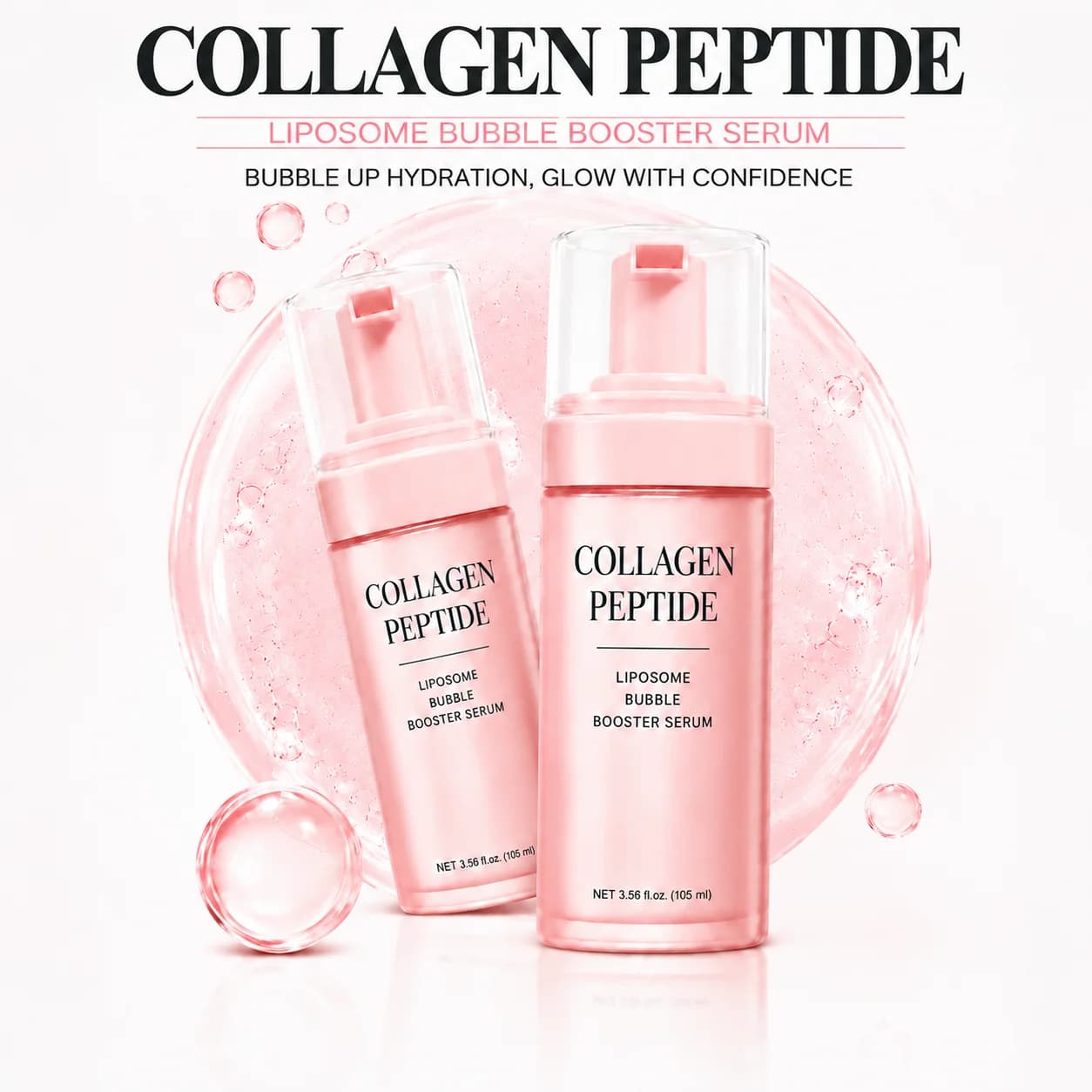 Collagen Peptide Bubble Moisturizing Essence Contains Collagen Peptides to Provide Ample Moisture and Relieve Dryness and Discom