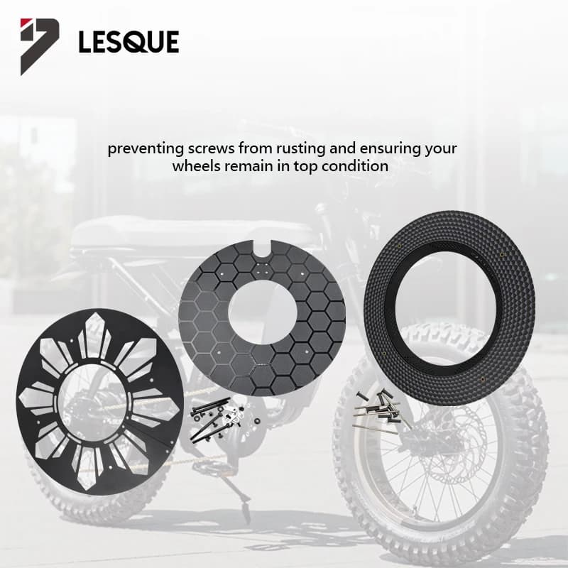 LESQUE Pit Dirt Bike Coperture Protezione per pneumatici per biciclette Coprimozzo ruota chiuso per Super73 RX S2 ZX S1 Bici Decorazione universale