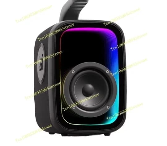 Altoparlante Bluetooth per karaoke Doppio microfono Altoparlanti per macchina per karaoke wireless Suono portatile per feste stereo con microfono wireless
