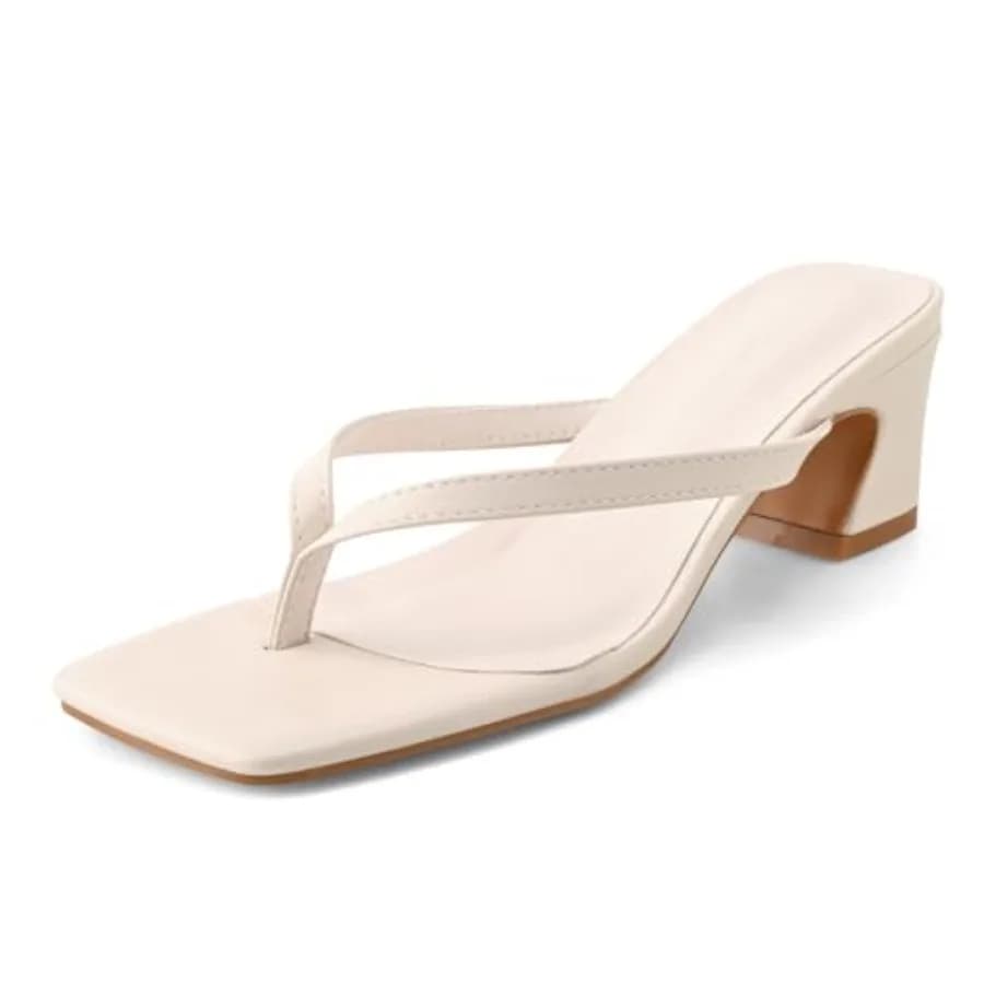 Sandali Estivi da Donna con Tacco a Blocco, Mules con Tacco Medio, Ciabatte con Cinturino, Scarpe Eleganti con Punta Quadrata per Feste e Matrimoni