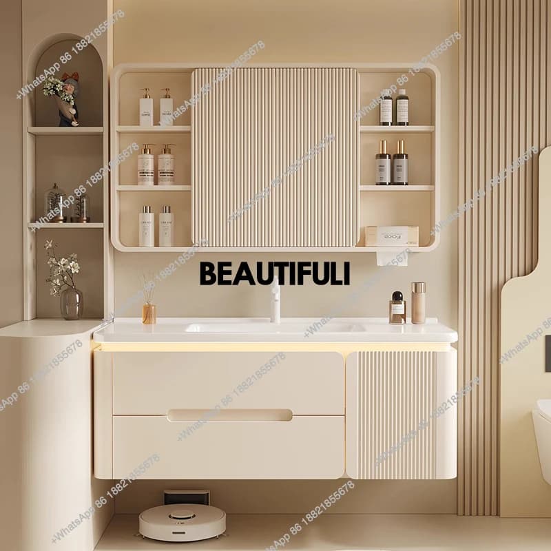 Cassettiere a specchio Divisori per armadietti da bagno Decorazioni bianche Armadietto per la cura della pelle WC Trucco Archivadores Mobili alla moda
