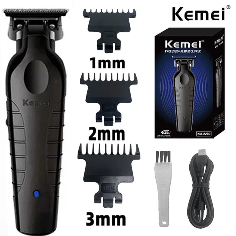 Kemei KM-2299 Professional Haircut, 1200mAh, Electric, USB Rechargeable, Hair Trimmer, Hair Cutting Machine