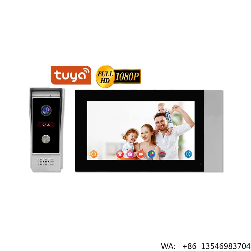 Sistema di Videocitofono IP con Schermo Touch da 7 Pollici, Tuya IP65, Kit Telecamera per Cancello e Campanello