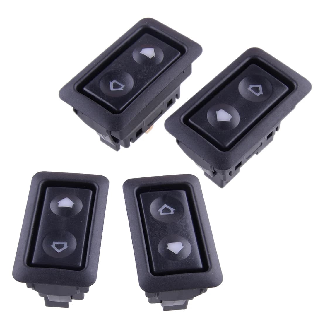 Kit interruttori di controllo della luce dell'indicatore della finestra di alimentazione elettrica a 6 Pin universale per auto DC 12V 4Pcs