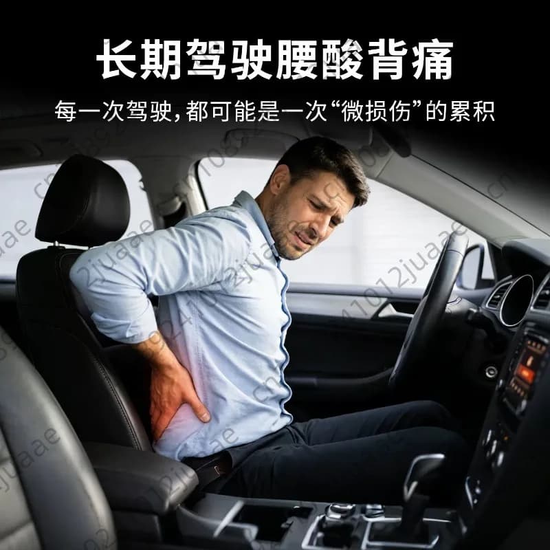 Cuscino per Sedile Auto con Massaggio ad Aria a 12 Punti, Supporto Lombare Regolabile, Massaggiatore Ergonomico Riscaldato per Conducente, Unisex