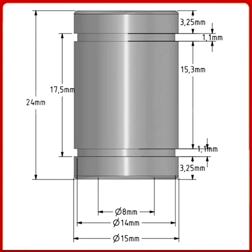 Reprap 3D Printer Replacement Linear Bearing 8x15x24mm Anet A8 Prusa I3