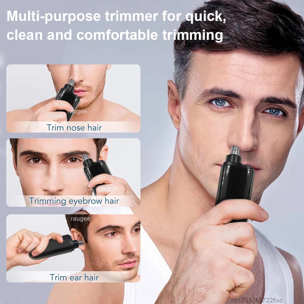 Electric Ear and Nose Hair Trimmer Portable Nose Hair Clipper Rechargeable Painless Eyebrows Beard Nose Hair Trimmer Tool