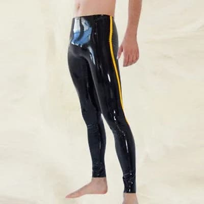 Leggings in lattice 100% naturale | Con Design a Guaina Peniena | Schwarz, spessore 0,4 mm, per cosplay
