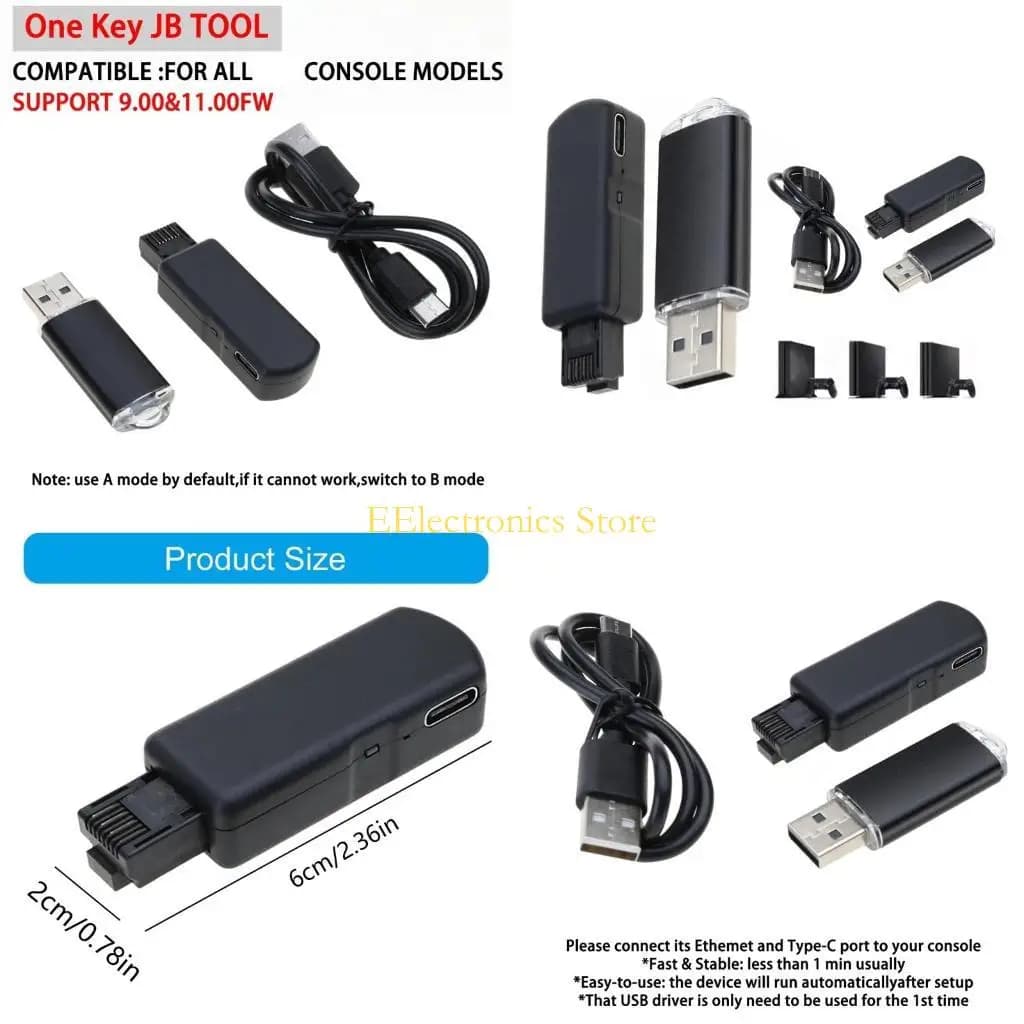 Adattatore USB strumento B03C, strumento USB con cavo Ethernet tipo C Modifica strumento per sistema 9.0 11.0