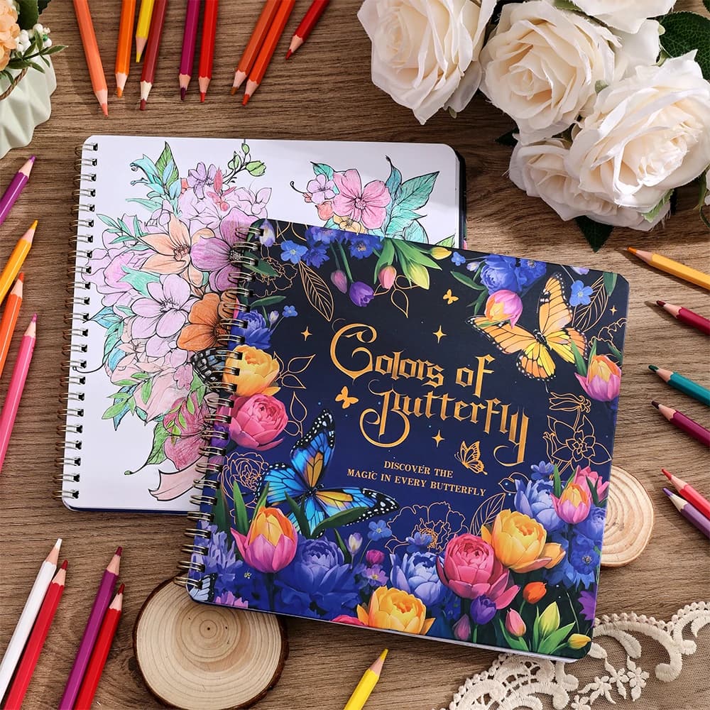 30 Sheets Flowers And Forest Coloring Books 30 Different Patterents Sketchbooks for Relaxation and Creativity Floral Butterfly