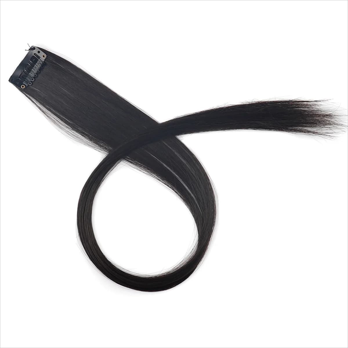 3 pieces clip in colored hair extensions along straight a piece shadows highlights gradient hanging ear dye fake hair for women