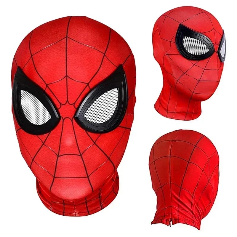 Cosplay Mascara Spiderman HeadgearMoving Eyes Electronic Mask Spider Man 1:1 Remote Control Adult Elastic Toys Children Gift