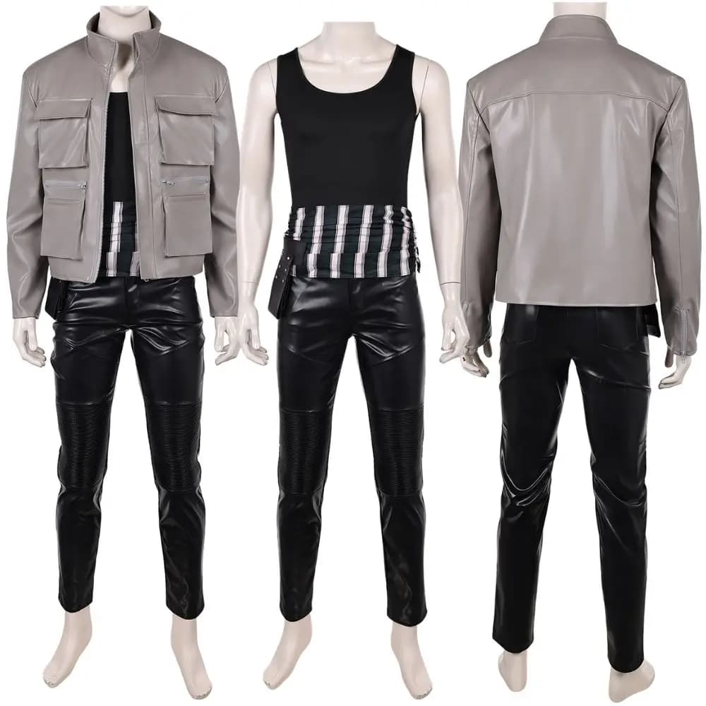 Cosplay Roronoa Zoro Costume for Adults, Leather Jacket Set, Trousers, Earrings, Carnival and Halloween Uniforms
