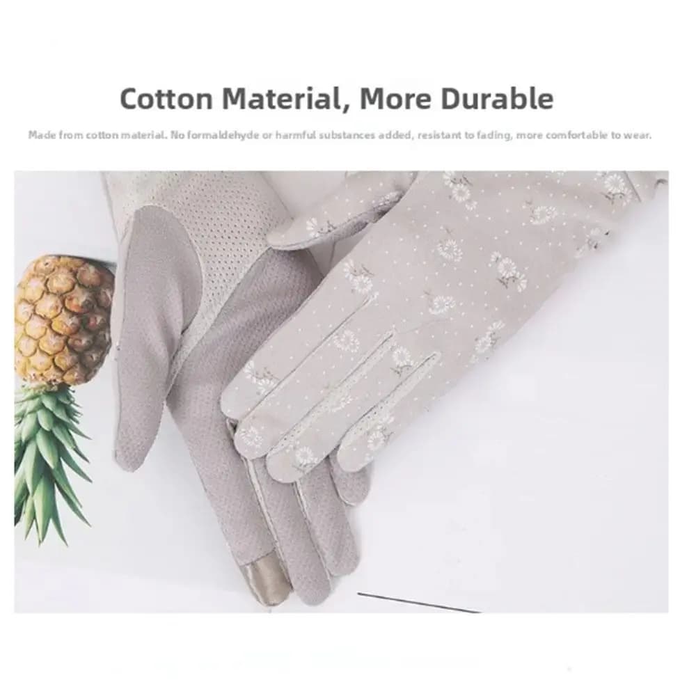 Guanti estivi traspiranti da donna, guanti con manica estesa antiscivolo, guanti anti-UV con protezione solare e touch screen