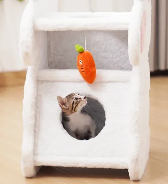 l Cat Tree Cat Scratching Sisal Rope Toy House Rabbit Shape Vendita calda all'ingrosso della fabbrica