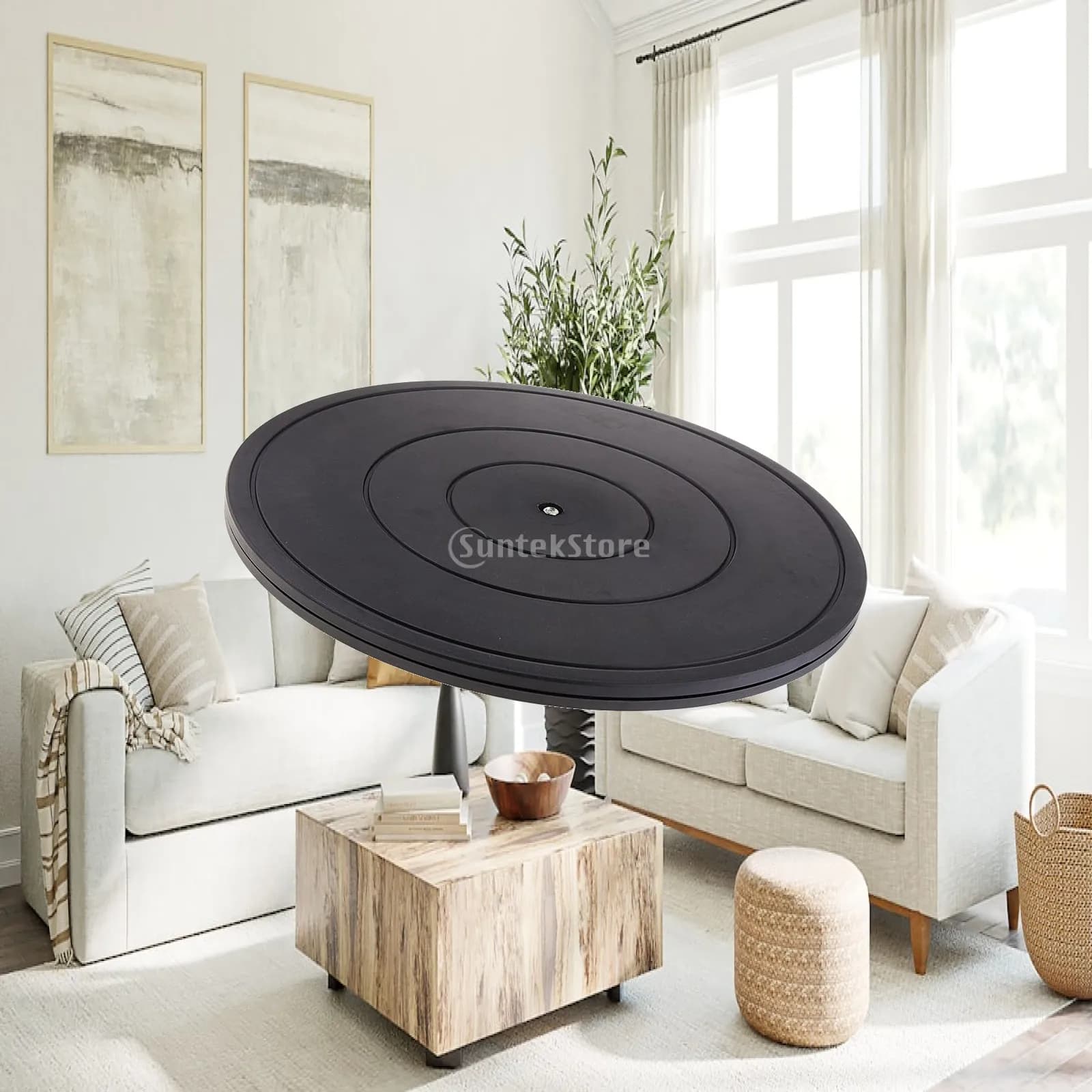 Lazy Susan Turntable 15 Inch Non Slip 360 Swivel Stand for Arts Crafts Cake Decoration and TV Monitor