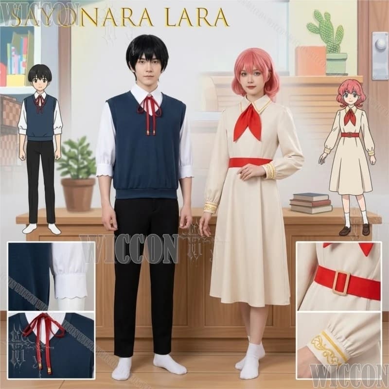 Sayonara Lara Goodbye Lara Luca Full Set Uniform Anime Cosplay Costume Unisex For Comic Con Halloween Jk Forsuit Party Kawaii
