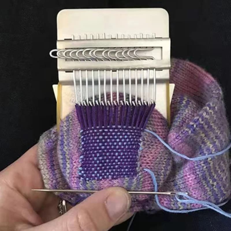 Diy Creative Braiding Patching Machine Hand Knitting Wooden Speed Weve Type Small Loom Tool Stitching And Knitting Loom