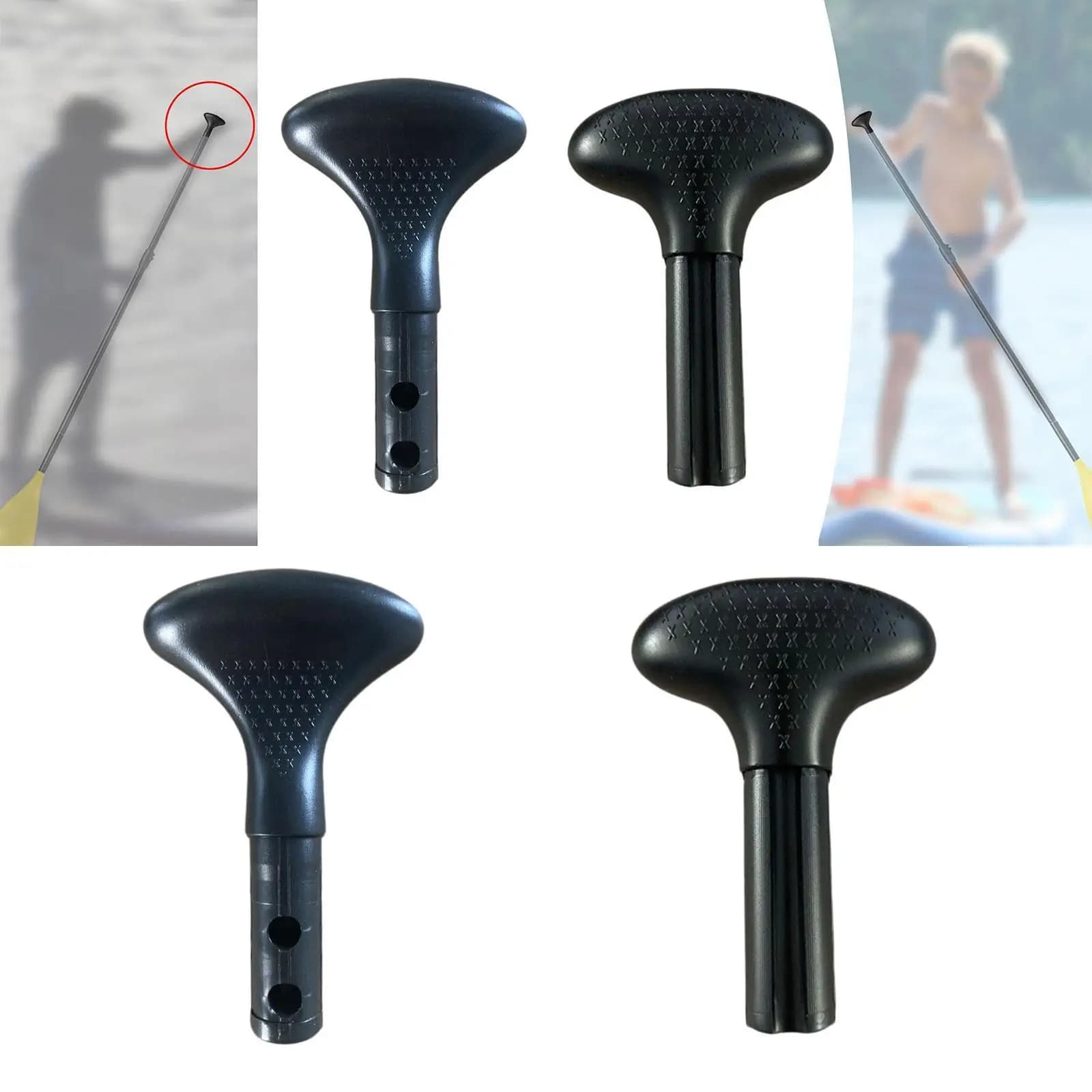 Impugnatura per pagaia per kayak Accessorio per pagaia per remi Parte di ricambio Impugnatura per pagaia per barca, impugnatura per pagaia a T per canoa per sport acquatici in kayak