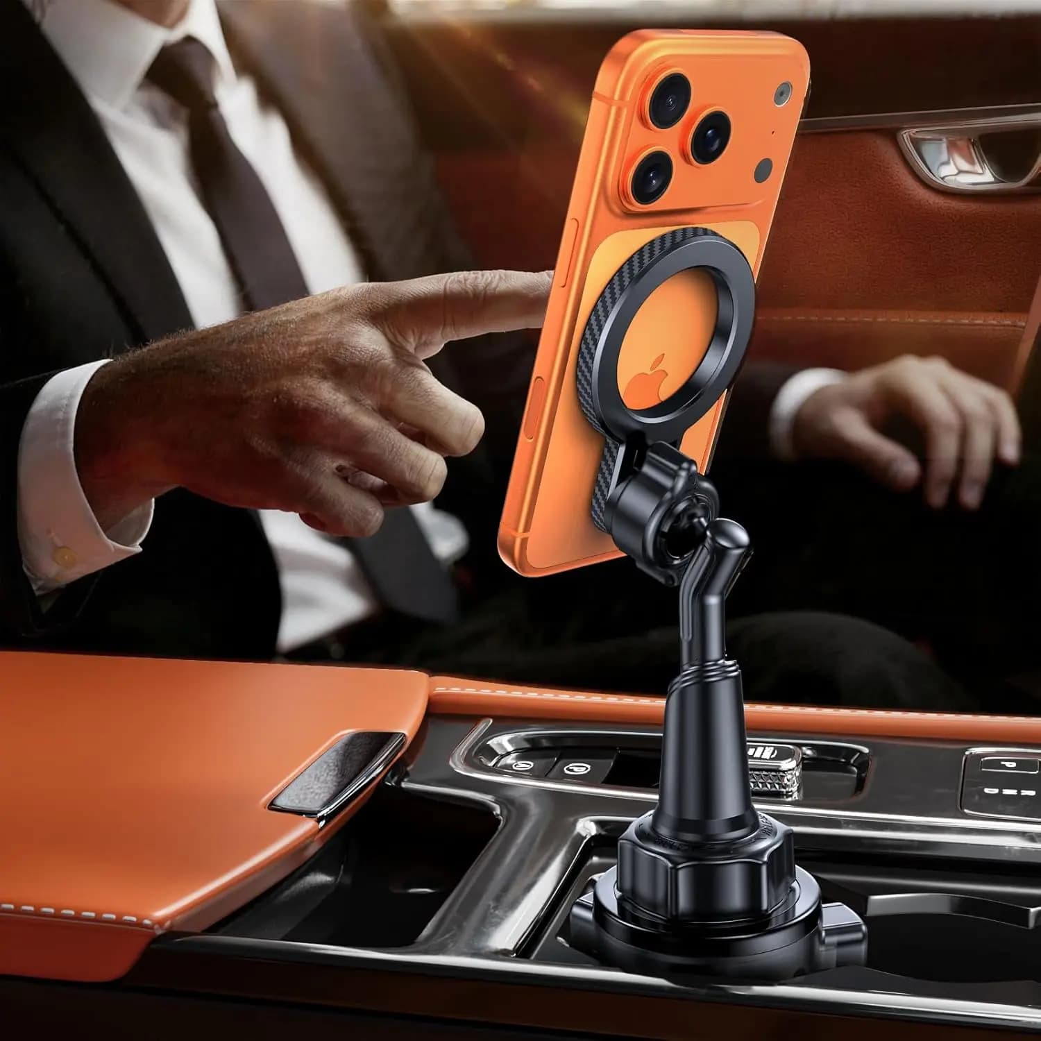 Supporto Magnetico per Telefono da Auto, Portabicchieri con Montaggio a Mani Libere per iPhone 16 15 14 13 12 Pro Max, Samsung e Altri