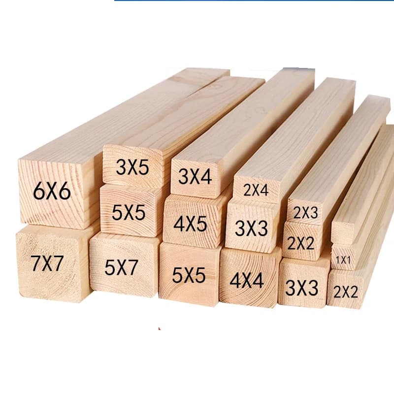 1Pcs Square Wooden Strip Bar Litchi Wood Timber Block for Aircraft Model DIY Craft Carving Art Supplies 30/40/50/60mm wood craft