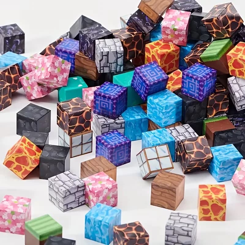 Kit di piastrelle magnetiche grandi da 100 pezzi - Mattoni da costruzione fai-da-te per bambini, set di costruzioni con magneti resistenti, regalo di Natale per le vacanze