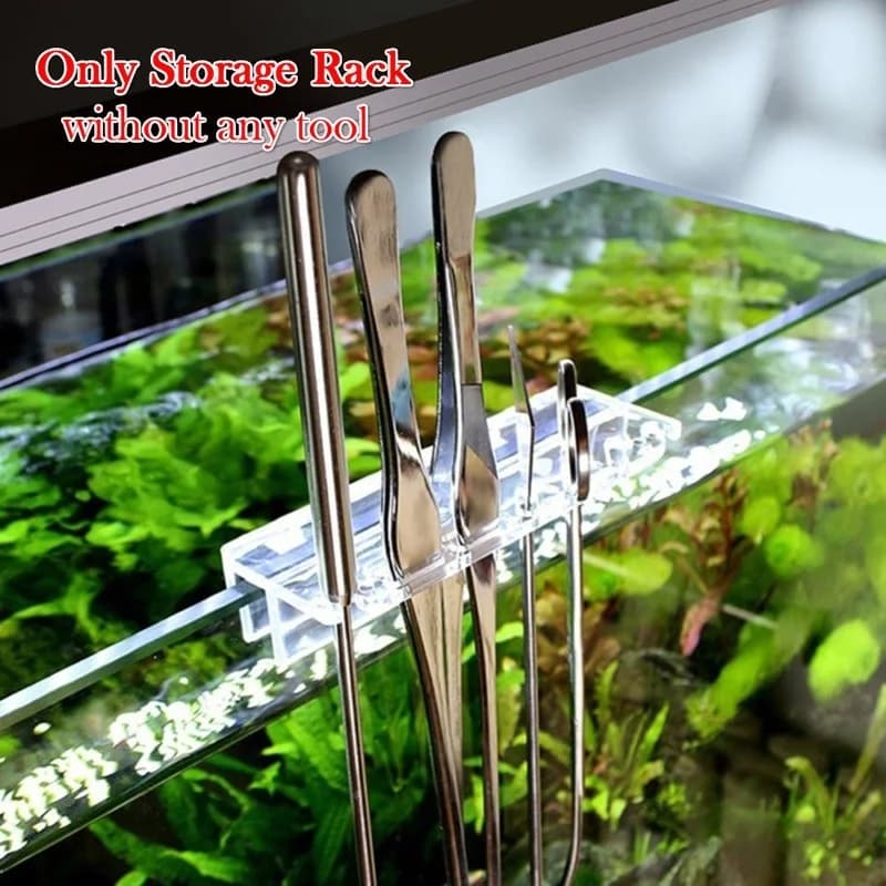 1 pcs new aquarium tools for plants storage rack acrylic support for tweezers scraper aquarium scissors water pot holders for cleaning