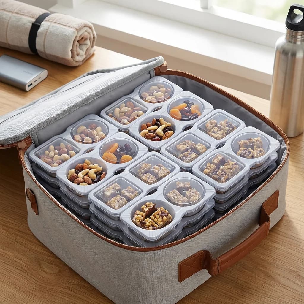 Confezione da 20 Contenitori per Salse, in PP per Alimenti, a Prova di Perdite e Impilabili, Riutilizzabili per Hot Pot, Picnic e Asporto